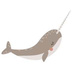 Сute Narwhal Arctic Marine Animal Sticker