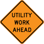 Utility Work Ahead Sticker