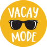 Vacay Mode Summer Lettering On Orange Sticker