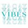 Vacay Vibes Blue Summer Lettering Sticker 