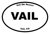 Vail Ski Resort Oval Sticker