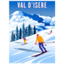 Val Disere Travel Poster Switzerland Sticker