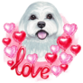 Valentine Maltese Sticker