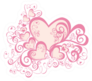 Valentines Day Pink Floral Hearts Sticker