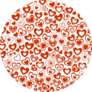 Valentines Day Red Heart Pattern Sticker
