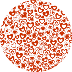 Valentines Day Red Heart Pattern Sticker