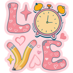 Valentines Day Teacher Love Sticker