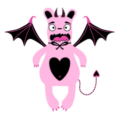 Valentines Love Devil Sticker