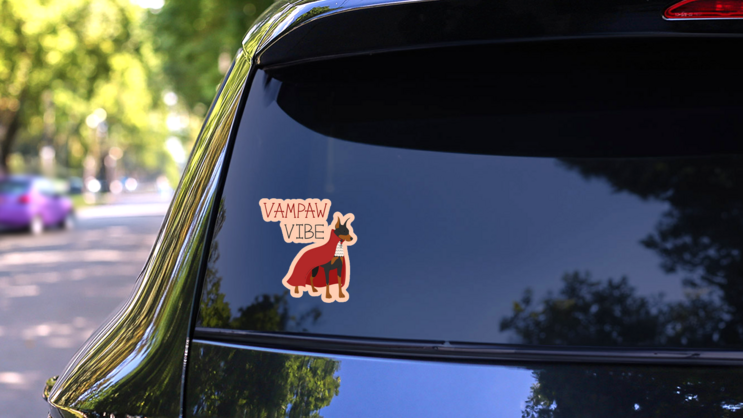 Vampaw Vibe Sticker on a Rear Car Window (New) example