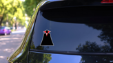 Vampire Cape Sticker on a Rear Car Window (New) example