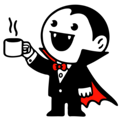 Vampire Coffee Mascot Sticker