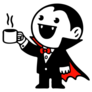 Vampire Coffee Mascot Sticker