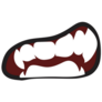 Vampire Curved Mouth Sticker