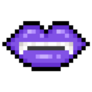 Vampire Fangs Pixel Sticker
