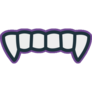 Vampire Fangs Purple Sticker