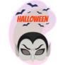 Vampire Halloween Poster Sticker