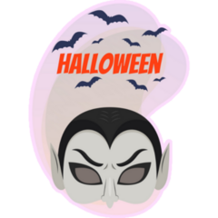 Vampire Halloween Poster Sticker