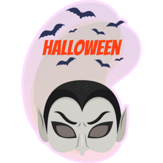 Vampire Halloween Poster Sticker