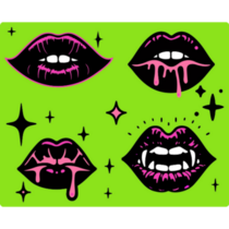 Vampire Lips Sticker Sheet