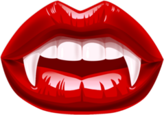 Vampire Mouth With Sexy Red Lips Sticker