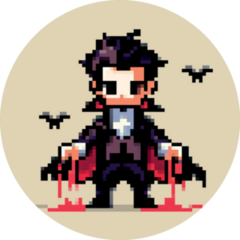 Vampire & Pixel Bats Sticker 