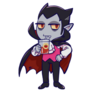 Vampire Sipping Sticker