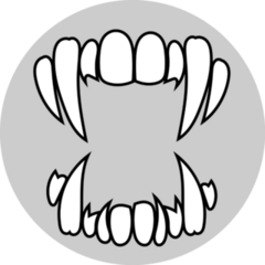 Vampire Teeth Sticker