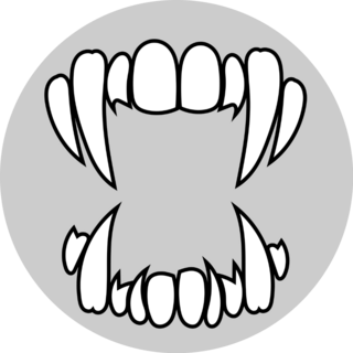 Vampire Teeth Sticker
