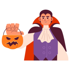 Vampire Trick Or Treat Sticker