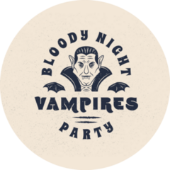 Vampire Vintage Logo Sticker
