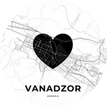 Vanadzor, Armenia, Map Sticker