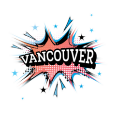 Vancouver Canada Comic Text In Pop Art Sticker