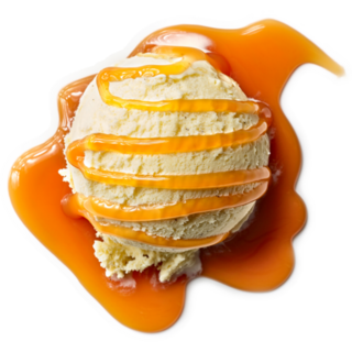 Vanilla Ice Cream With Caramel Sauce Sticker