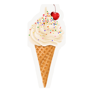 Vanilla Sprinkles Ice Cream Tasty Sticker