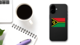 Vanuatu Country Flag Sticker on a Phone (New) example