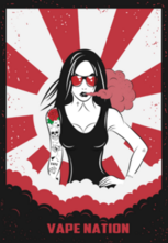 Vape Nation Tattooed Woman Sticker