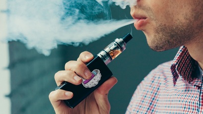 Sticker on a Vape for a Blog about Vape Stickers