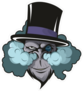 Vaping Monkey In Top Hat Sticker