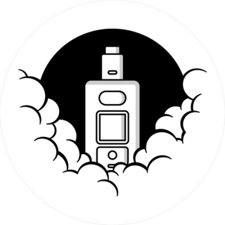 Vaporizer In Smoke Circle Sticker