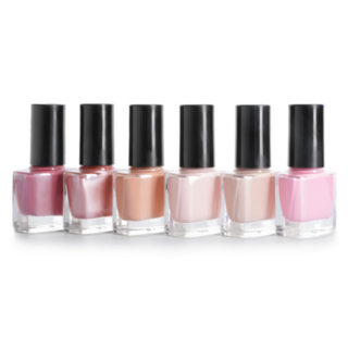 Variety Of Pink Nail Polishes Sticker