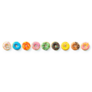 Various Colourful Donuts In A Row Sticker