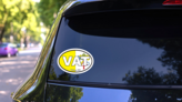 Vatican City VAT Flag Oval Sticker on a Rear Car Window (New) example