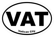 Vatican City Vat Oval Sticker