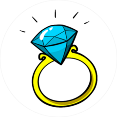 Vector Diamond Ring Sticker