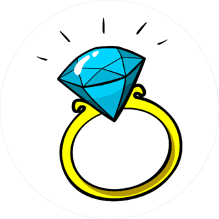 Vector Diamond Ring Sticker