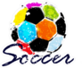 Vector Grunge Color Full Soccer Ball Sticker