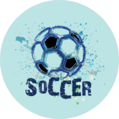 Vector Grunge Soccer Ball Sticker