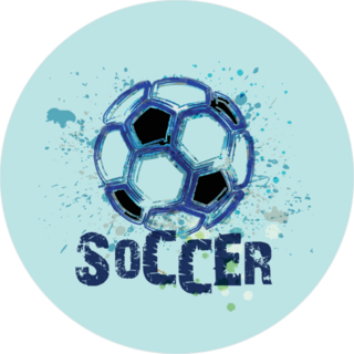 Vector Grunge Soccer Ball Sticker