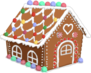 Vector Illustration Of A Gingerbread House Sticker