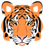 Vector Illustration Of A Tiger Head Sticker
